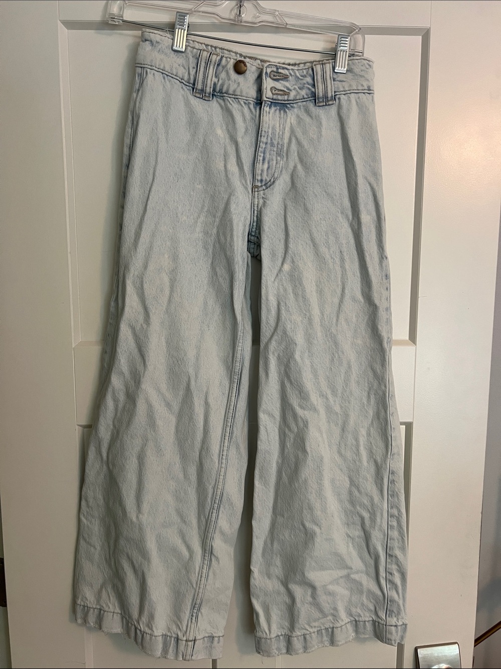 Light Blue Wide-Leg Women's Jeans - High Rise Flare